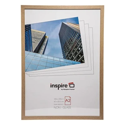 Image de Hampton Frames Sorbonne Effet Bois Brun de qualité a2 42x59cm Cadre d&#039;affiche Photo certifié en avec plexiglas. SORA2NG