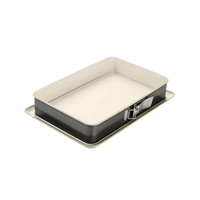Image de Dr. Oetker 4861 moule à gâteau rectangulaire avec charnière, charniere, plat a lasagne rectangulaire, Acier, Céramique, 38 x 25 7 cm