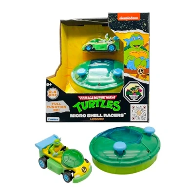Image de TEENAGE Mutant NINJA Turtles Mayhem Classic Leonardo TMNT Micro Shell Racer, âge 3 Ans et Plus, Cadeaux Jouets, 3&quot;