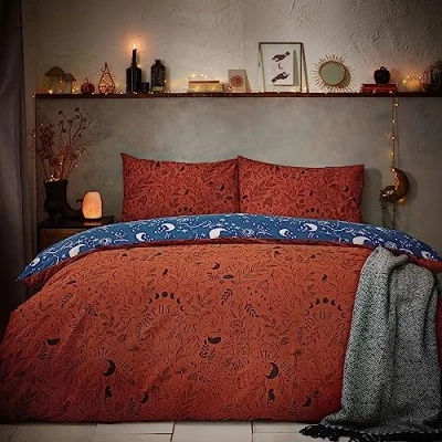 Image de furn. Witchy Vibes Parure de lit Simple Rouille Orange