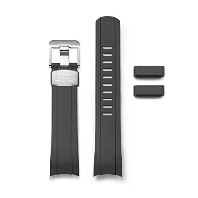 Image de CRAFTER BLUE CB10/CB10 F Bracelet de montre en caoutchouc souple avec extrémité incurvée pour Seiko Skx/SRPDxx/5 Sports/5 GMT Series, 120mm + 80mm, Caoutchouc, Pas gemme