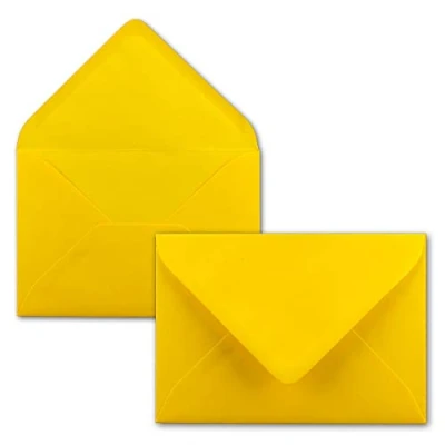 Image de Mini enveloppes FarbenFroh by Gustav Neuser Dimensions : 5,2 x 7,6 cm Avec colle à humidifier Pour cartes de vœux et cadeaux 25 Umschläge 12 Honiggelb