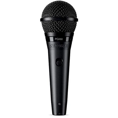 Image de Shure PGA58 Microphone Dynamique Mic de Poche pour Voix avec Motif Ramassage Cardioïde, Interrupteur On/Off Distes
