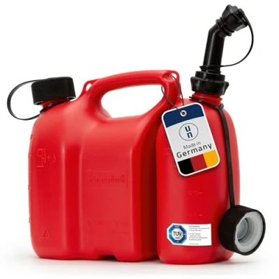 Image de hünersdorff GmbH Doppelkanister 1,5 L, Réservoir Double Profi PE HD Homologation Nu Accessoire, Noir/Rouge, 3 + 5 Rouge, 14,5 x 30,8 25,4 cm 804000