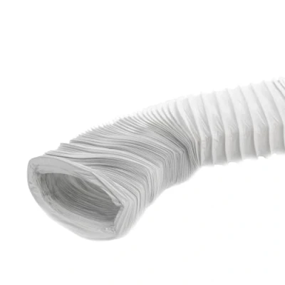 Image de 220x55mm Conduit d&#039;air Flexible pour Hotte de Cuisine, Climatiseur, Aspirante, Sèche linge 3m Tuyau d&#039;évacuation Ventilation PVC