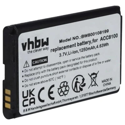 Image de vhbw Batterie Compatible avec Philips Pocket Memo DPM8500, DPM8100, DPM6000, DPM7000, DPM8000 dictaphone (1250mAh, 3,7V, Li ION) Remplacement pour 8403 810 00011 ACC8100