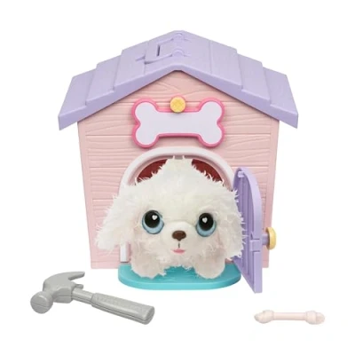 Image de Set de Jeu Peluche et Niche. Révélation Surprise ! Construis la Niche Ton Chiot Donne Lui Un nom : apparaît Quel Vas tu découvrir ? DIY Facile. À partir 5 Ans.