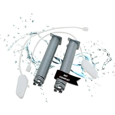 Image de Lichtblau Kit de Ressorts Porte Lave Vaisselle 754869 Code Couleur Noir I réparation avec câbles n 00754869 pour Bosch, Siemens, Constructa, Viva
