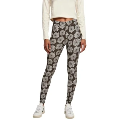Image de Urban Classics SOFT AOP Legging, Femme, Taille: Large, Browncamomile