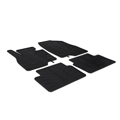 Image de Gledring 0220 Ensemble de tapis sol Caoutchouc avant et arrière 4 noir 750mm 550mm