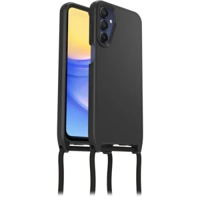 Image de Coque Samsung Galaxy A15 (5G) avec cordon Plastique OtterBox cordon/Coque/Coque rigide Étui téléphone Noir Shockproof