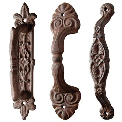 Image de Esschert Design Poignée de porte en fonte Longueur : 5,3 cm x 6,4 24