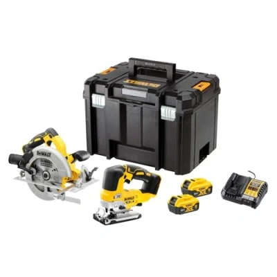 Image de Pack outil sans fil DEWALT DCK2012P2T QW scie sauteuse + circulaire 2 batteries 18V 5.0Ah