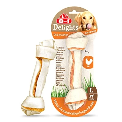 Image de 8in1 Delights L Os à Mâcher Enrichi en Minéraux pour Chien de Grande Taille 1 pièce