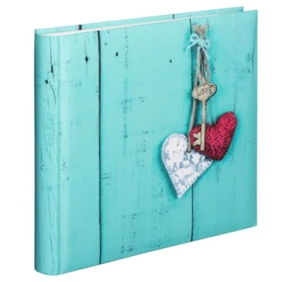 Image de Hama album photo traditionnel &quot;Rustico&quot; (grand format, de 30 x cm, 100 pages blanches, 400 photos au format 10x15, idéal pour le scrapbooking, à coller) Love Key
