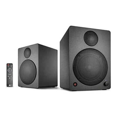 Image de Wavemaster Cube Neo Kit d&#039;enceintes avec Streaming Câble/Bluetooth 50 W pour TV/PC/Tablette/Smartphone, Noir 66380