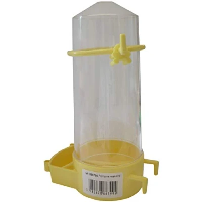 Image de Aime Fontaine À Eau pour Oiseaux, Tout Type de Cage Oiseau, Jaune, 1 Unité (Lot 1)