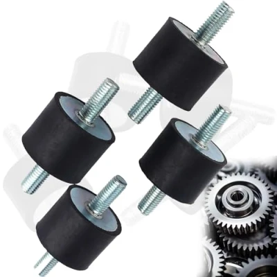 Image de Mikqky 4 Pièces M8 30 x Isolateur En Caoutchouc Anti Vibration, Silentblock Bobbins, Supports d&#039;Amortisseur Caoutchouc, Silent Bloc Amortisseur, (VV, 30)
