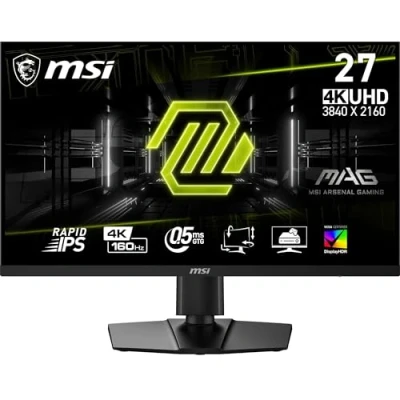 Image de MSI MAG 274UPF E2 écran Gaming 27“ UHD 4K Dalle IPS 3840x2160, 160 Hz / 0,5 ms (GtG), 133% sRGB, Design sans Cadre, DisplayHDR 400, DisplayPort 1.4a, HDMI™, USB Type C