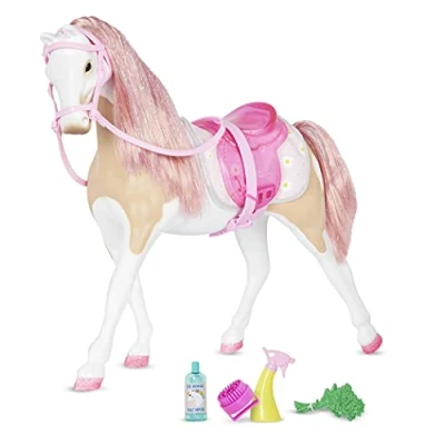 Image de Glitter Girls 14 Bonnie 14&quot; White &amp; Beige Horse, Floral, GG58011C1Z, Small