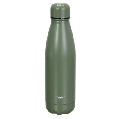 Image de Cook Concept Bouteille De Transport 50 Cl Vert Inox Chaud/Froid Double Paroi Dimensions : 25.8 X 7