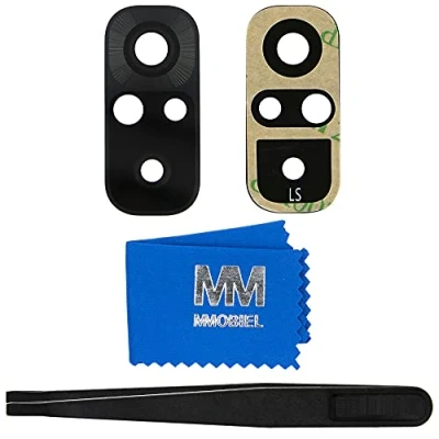 Image de MMOBIEL Lentille en Verre pour Caméra Arrière Compatible avec Xiaomi Redmi Note 10 / 10S Vitre Appareil Photo Double Face Adhésif Pincettes et Chiffon Inclus Noir