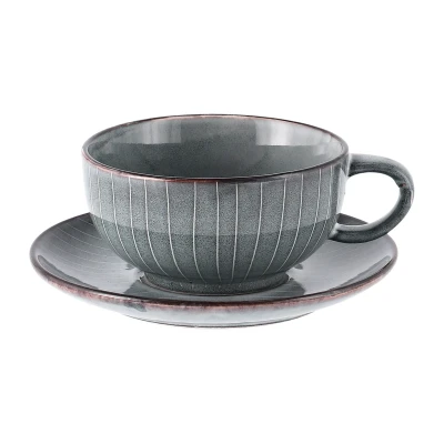 Image de Broste Copenhagen 14533220 Nordic Sea Tasse avec soucoupe en faïence 25 ml