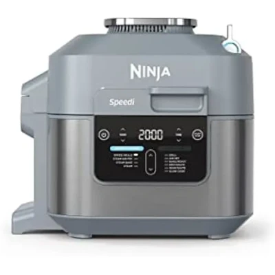 Image de Ninja Speedi 10 in 1 Rapid Multi Cooker and Air Fryer, 5.7L, Meals for 4 15 Minutes, Functions, Fry, Steam, Grill, Bake, Roast, Sear, Slow Cook &amp; More, Gift her / him, Grey, ON400UK