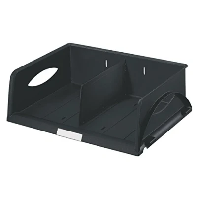 Image de Leitz Sorty Corbeille à Courrier en Polystyrène 100% recyclable A4 Noir Lot de 1 52300095