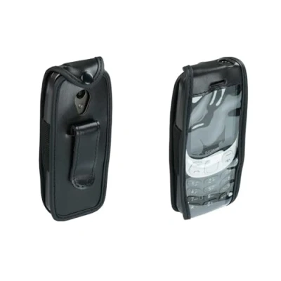 Image de caseroxx Sac Cuir avec Clip Ceinture Compatible Nokia 3210 (2024) de veritable, et fenêtre en Noir