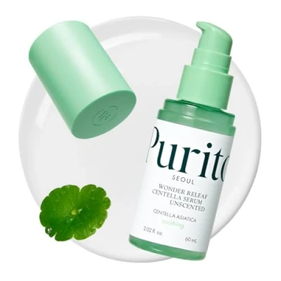 Image de PURITO Centella Unscented Serum, Korean Centella, for All Skin Types, Ampoule, Soothing, Calming, Facial Serum face, Vegan &amp; Cruelty Free, Care, 60ml 2fl.oz