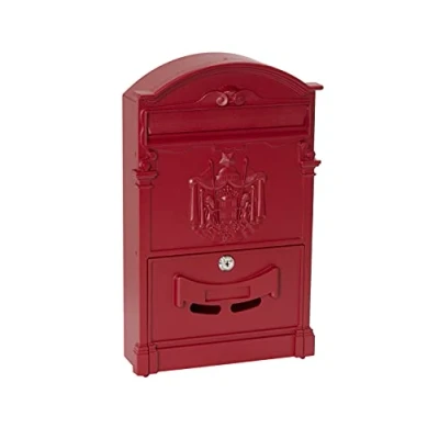 Image de ARREGUI Residencia D 2151/R Boîte aux Lettres individuelle en Aluminium, Style Classique, Taille M (Courrier Format A4, Magazine), Murale décorative, Facile à Installer, Rouge