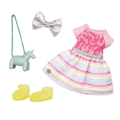 Image de Glitter Girls Doll Sequins &amp; Stripes Dress Déguisement de poupée à Paillettes et Rayures 35,6 cm, À Fleur, GG50107Z, Coloris Assortis