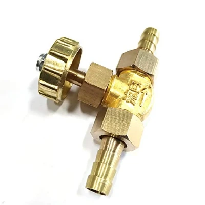 Image de 1/4 pouce Vanne à aiguille en laiton propane butane régulateur de gaz barbelé 1 MPa