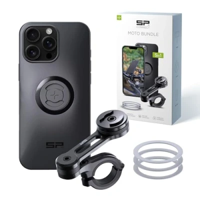 Image de SP CONNECT Moto Bundle SPC+ Compatible avec iPhone 16 Pro Max Support de téléphone portable pour moto, cyclomoteur gadget GPS