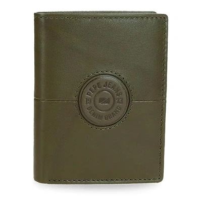 Image de Portefeuilles et porte monnaie Pepe Jeans Cracker en cuir de vache, noir, marron, vert, différentes tailles