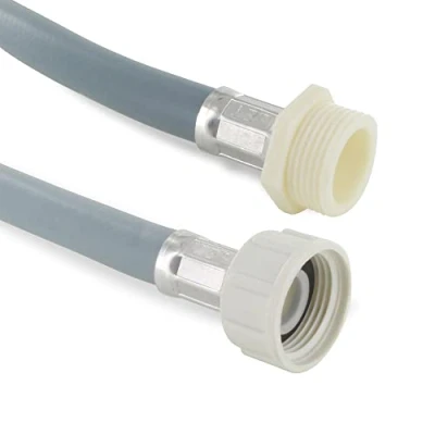Image de DEKAROX Rallonge de tuyau d&#039;alimentation 2,5 m 25 C 3/4&quot; droit/droit universel pour machine à laver, lave vaisselle, sèche linge