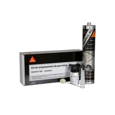 Image de Sika Kit de remplacement pare brise SikaTack Go, Tout en un, Séchage rapide 2 heures.