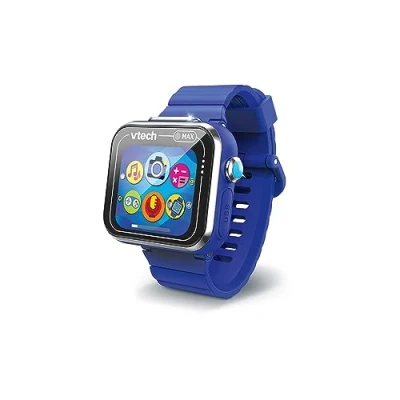 Image de VTech KidiZoom SmartWatch MAX Bleue, Montre Digitale Enfant, Photo, Selfie, Vidéo, Écran Tactile Horizontal, Jouet High Tech, Cadeau Enfant et Ado de 5 Ans à 14 Contenu en Français