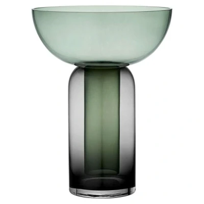 Image de AYTM Vase Torus, vert, Ø 25 cm, hauteur 33 verre