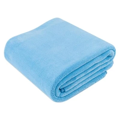 Image de Amazon Basics Serviettes en microfibre pour voitures, chiffon de nettoyage, 63.5 x 91.4 cm, Bleu