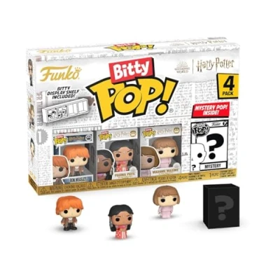 Image de Funko Bitty Pop! HP GOF Ron 4pket Une Mini Figurine Mystère en Surprise 2.2 Cm Harry Potter Collectionnable Étagère Empilable Incluse Idée de pour Sac Fête