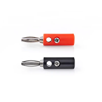 Image de Nedis Kit de connecteur audio prise banane (M) noir, rouge