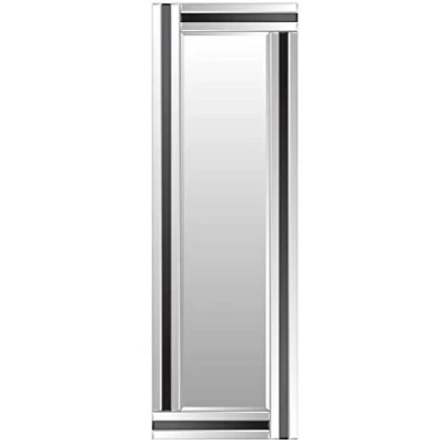 Image de Barcelona Trading Fiona Argenté et Noir en Verre encadrée Longueur complète Miroir Mural biseauté 121,9 x 40,6 cm Grande