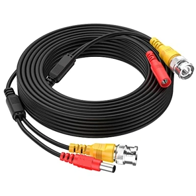 Image de Cocar 32 Pieds 10M Câble d&#039;extension Vidéo BNC Tout en Un avec Connecteur DC Power pour Appareil Photo Sécurité Système de Télévision à Circuit Fermé CCTV Surveillance Domicile