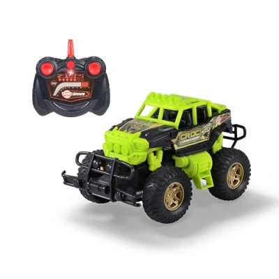 Image de Dickie Toys Croc Commander Véhicule RC télécommandé (21 cm, échelle 1:18), Voiture Tout Terrain avec télécommande à 2 canaux pour Enfants partir de 3 Ans