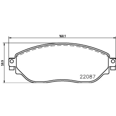Image de HELLA 8DB 355 021 891 Jeu de plaquettes frein non préparé pour indicateur d&#039;usure avec vis d&#039;étrier RENAULT: Trafic 3, 3 Bus