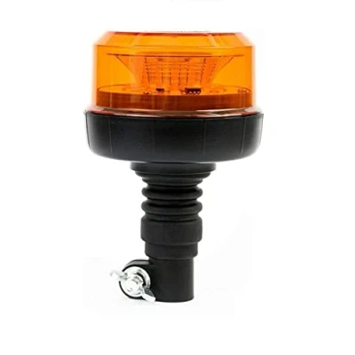 Image de JJ Gyrophare LED Orange Ambre 12 24V 36W ECE E9 R65 Balise d&#039;Avertissement 4 Modes d&#039;Éclairage Flash et Rotatif Tige DIN Flexible Pour Camion Tracteur Bus Vehicules Agricoles