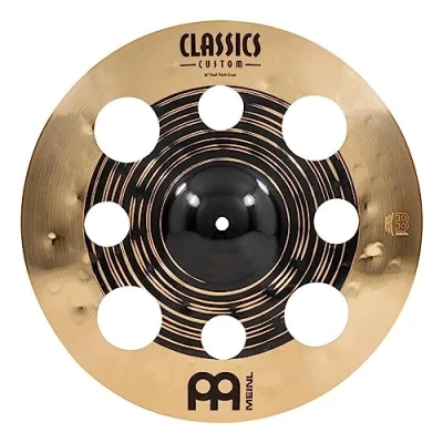 Image de Meinl Cymbals Classics Custom Dual Cymbale Trash Crash 16 pouces (Vidéo) pour Batterie (40,64cm) Bronze B12, Deux Finitions Fabriquée en Allemagne (CC16DUTRC)