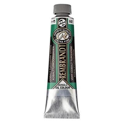 Image de Talens Rembrandt Excelentes colores de pintura al óleo 40 ml 682 Verde turquesa cobalto